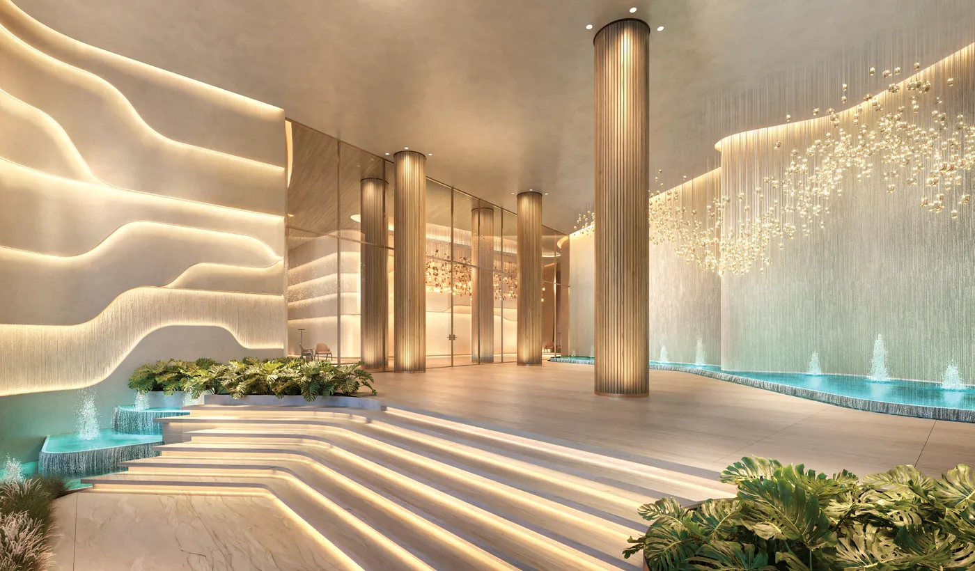 Perspectiva ilustrada do lobby — EPIC